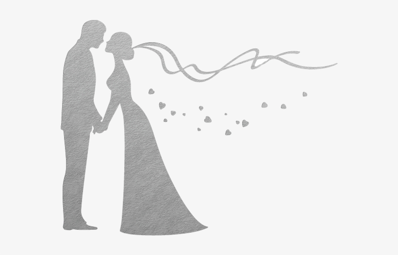 Bride And Groom - Bride And Groom Silhouette, transparent png download