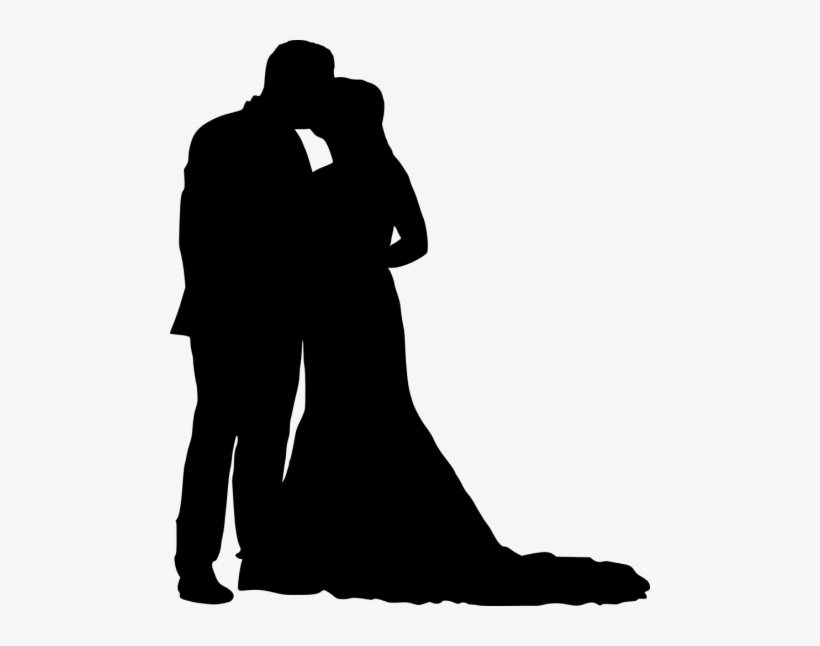 Free Png Bride And Groom Silhouette Png Images Transparent - Bride Silhouette Png, transparent png download