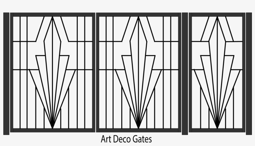 Image Result For Art Deco Iron Gates - Art Deco Gate Designs, transparent png download