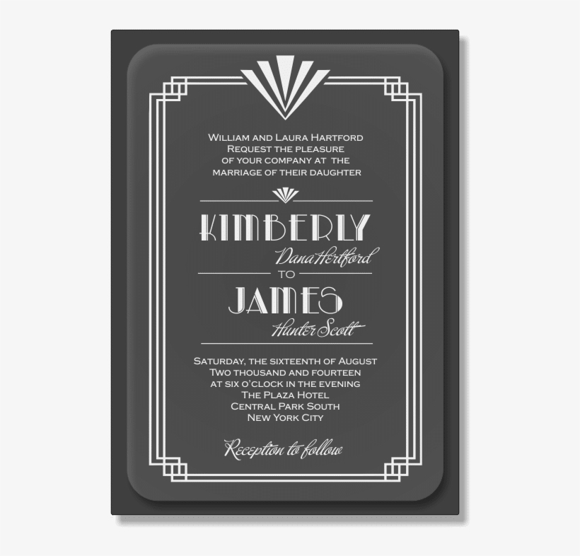 Art Deco - Art Deco Invitation, transparent png download