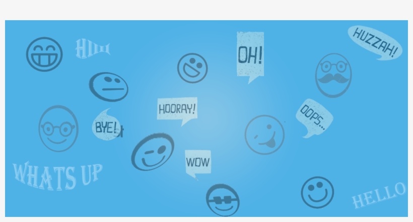 Sky Blue Background - Smiley, transparent png download