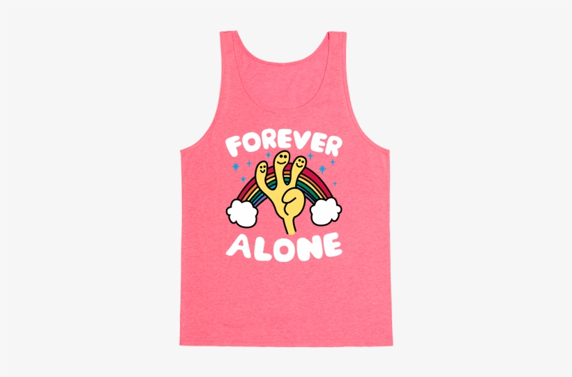 Forever Alone Tank Top - Active Tank, transparent png download