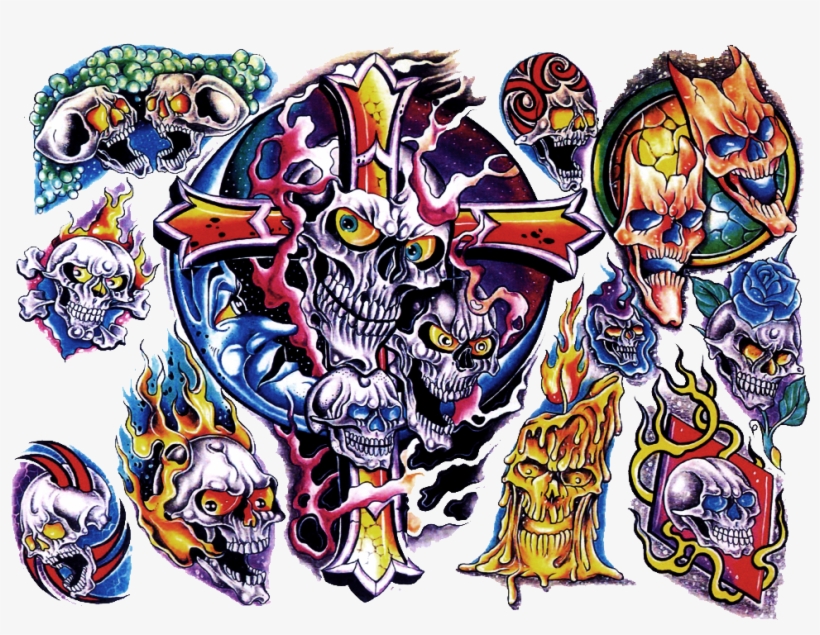 Colored Tattoo Shape - Coloured Tattoos Png, transparent png download