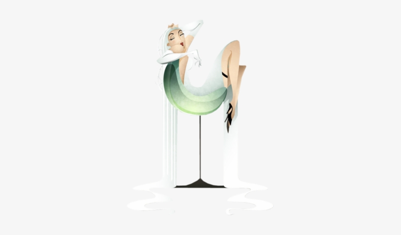Sit Greenchair White Columns - Art Deco Lady Png, transparent png download
