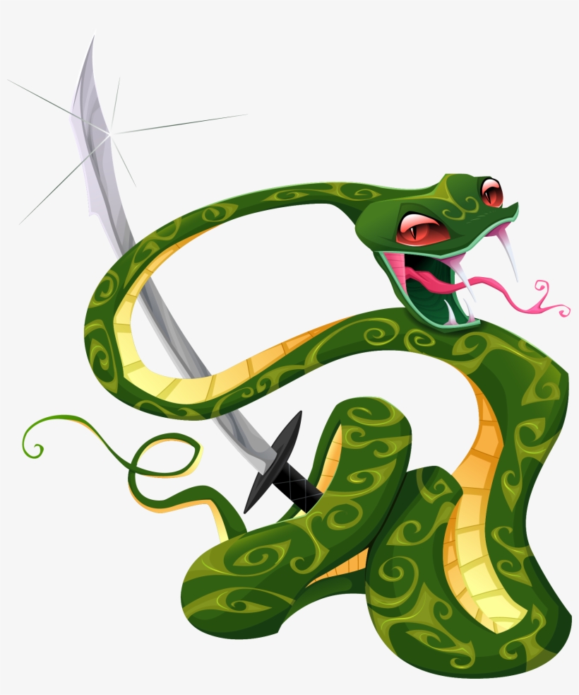 Snake Tattoo Png Transparent Quality Images - Cartoon Snake Mean Png, transparent png download