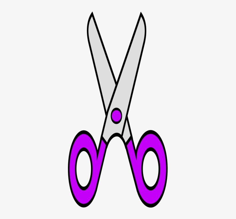 Scissors Clip Art Purple Education Supplies Scissors - Scissors Clipart, transparent png download