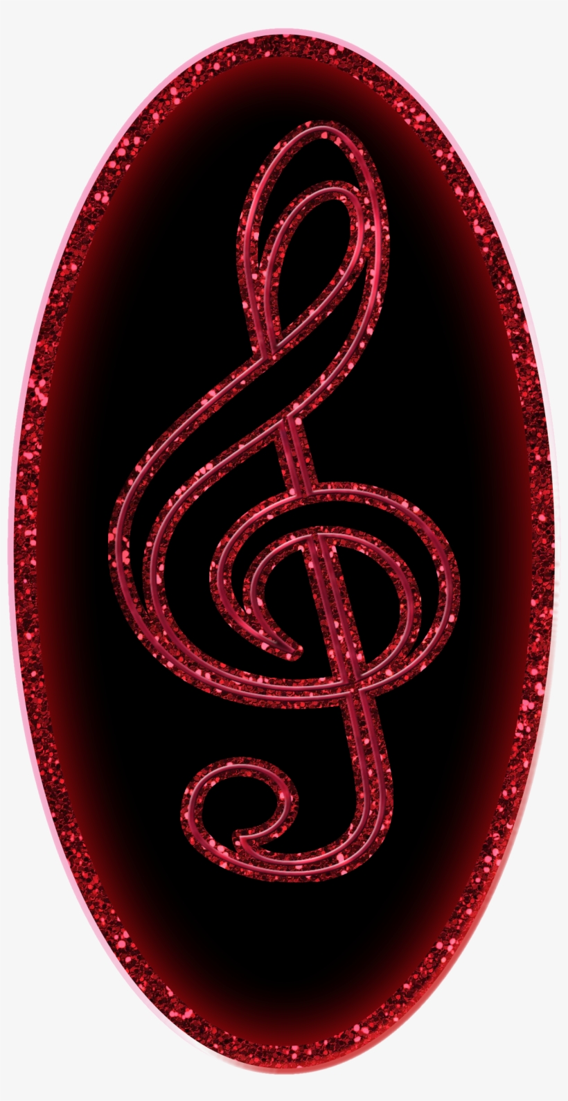 Glowing Music Symbol - Oval, transparent png download