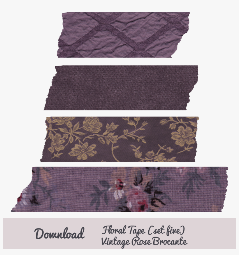 Digital Washi Tape From Vintage Rose Brocante - Vintage Washi Tape Png, transparent png download