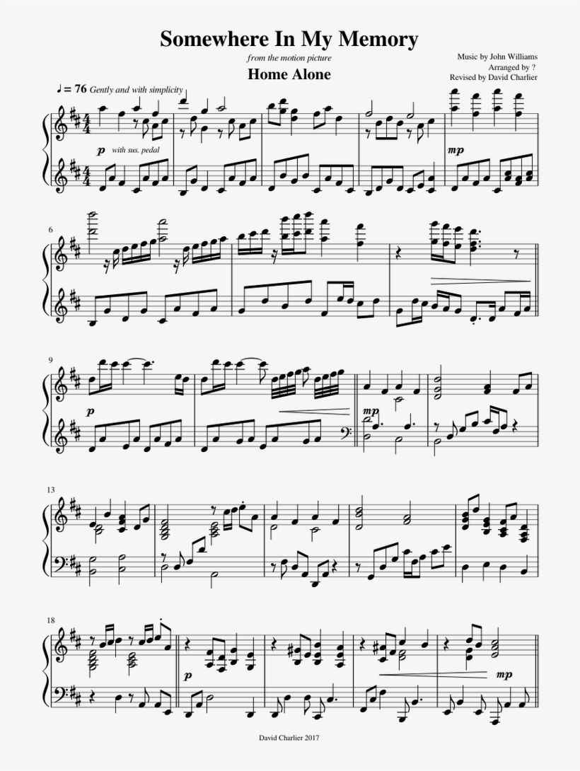 Somewhere In My Memory - Matryoshka Violin Noten, transparent png download