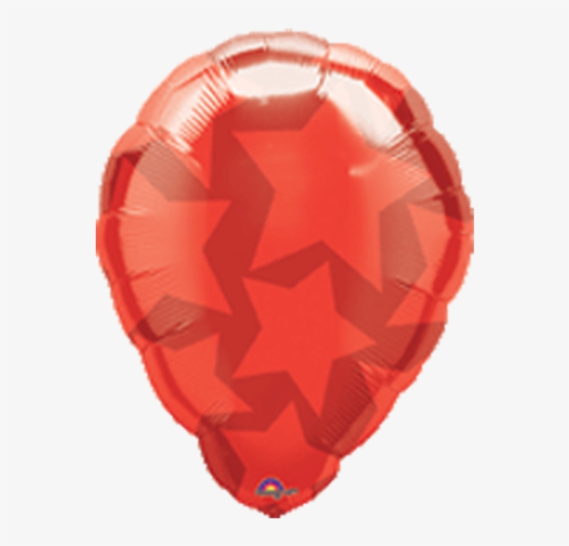 Red Stars 18" Foil Balloon - Balloon, transparent png download