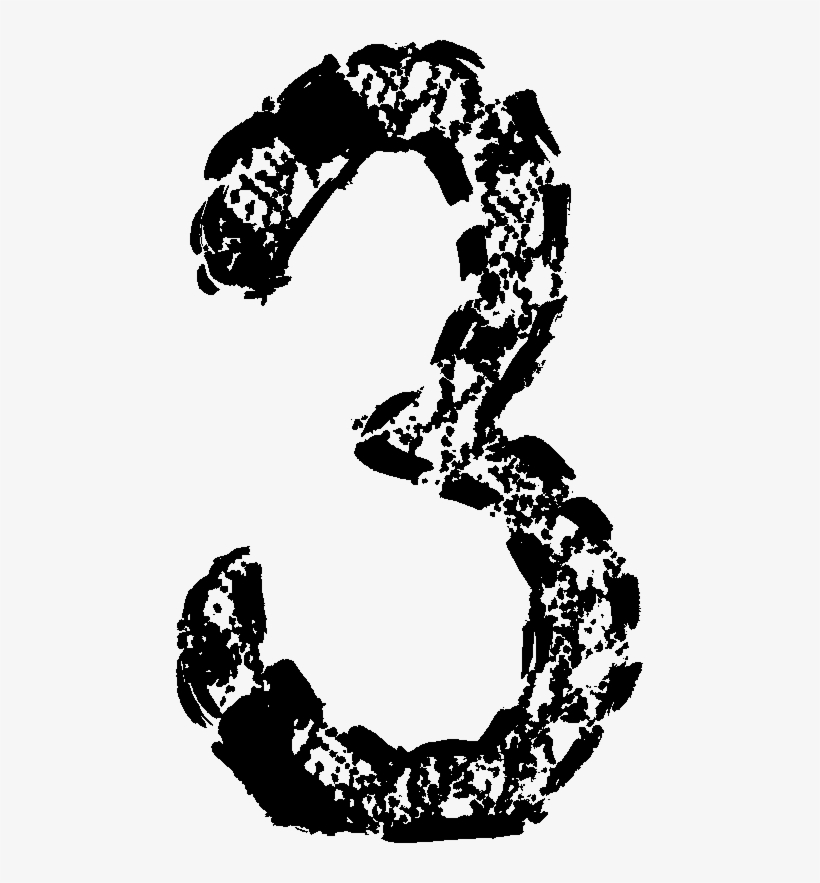Grunge Number 3 9 - Illustration, transparent png download