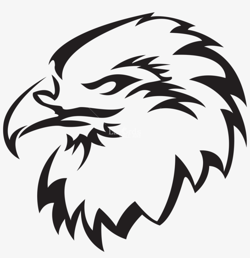 Art Clip Transprent Png Free Download Black - Falcon Head Png, transparent png download