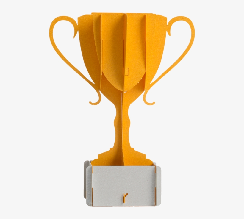 Gold Trophy Congratulations Pop Up Card - Trophy, transparent png download
