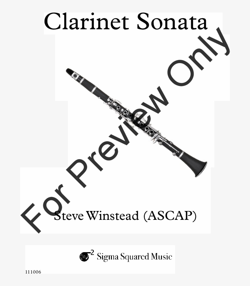 Clarinet Sonata Thumbnail Clarinet Sonata Thumbnail - Piccolo Clarinet, transparent png download