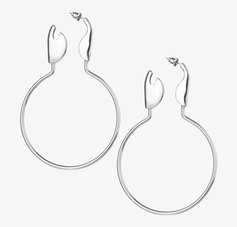 Safety Pin Hoop Earring - Earrings, transparent png download