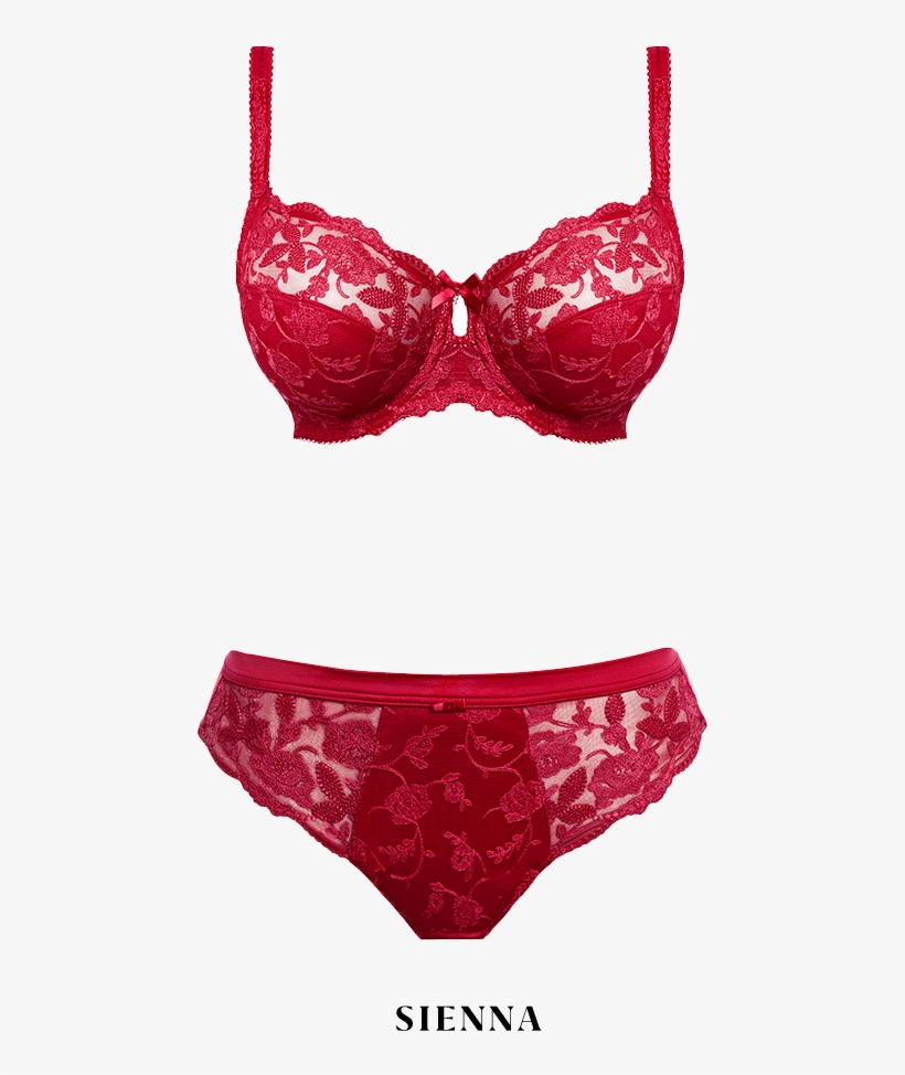 Fantasie Lingerie Sienna Red Side Support Bra - Lingerie Top, transparent png download