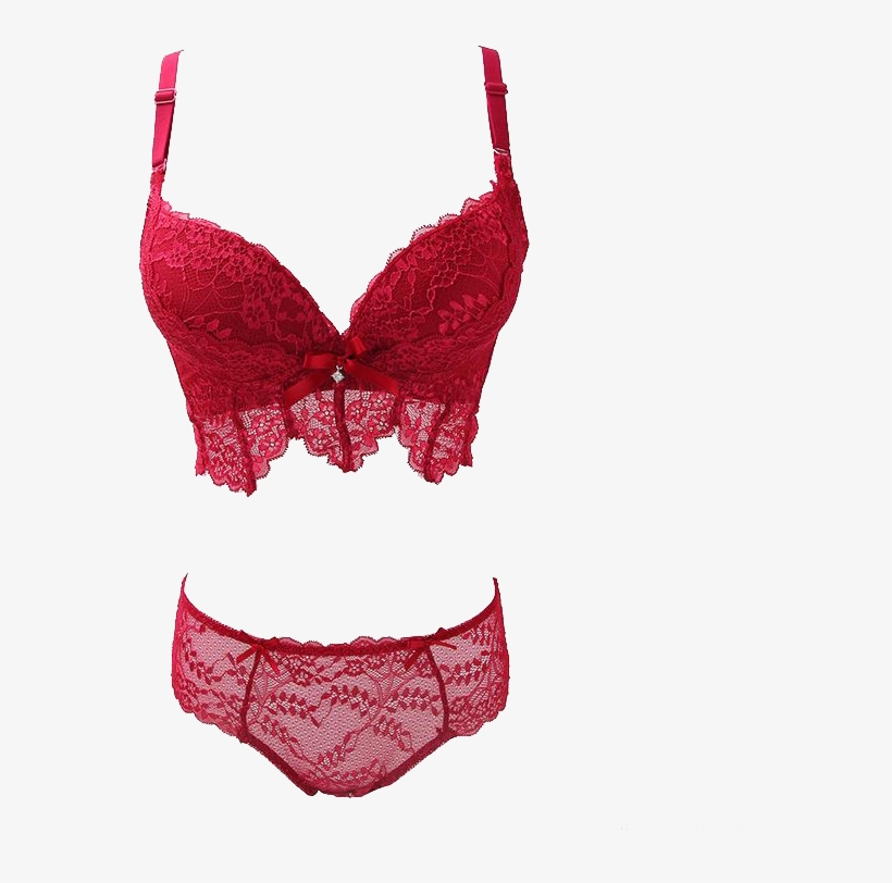 Lingerie - Pink Colour Bra Panty, transparent png download