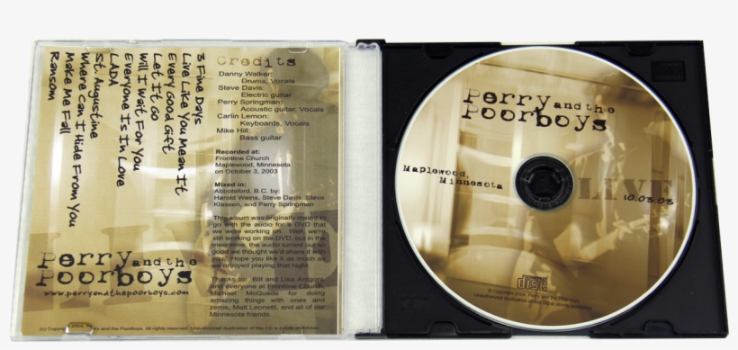03 In Maplewood, Minnesota" Cd By Perry And The Poorboys - Cd, transparent png download