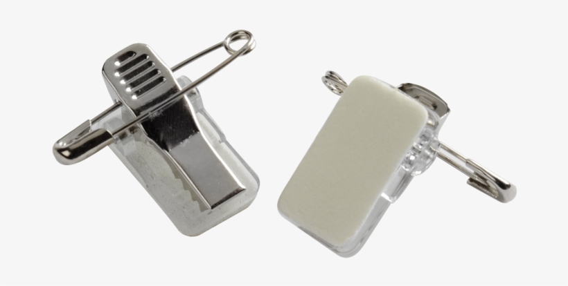 Idps4 Metal Combination Clip & Safety Pin On A Plastic - Clip With Safety Pin, transparent png download