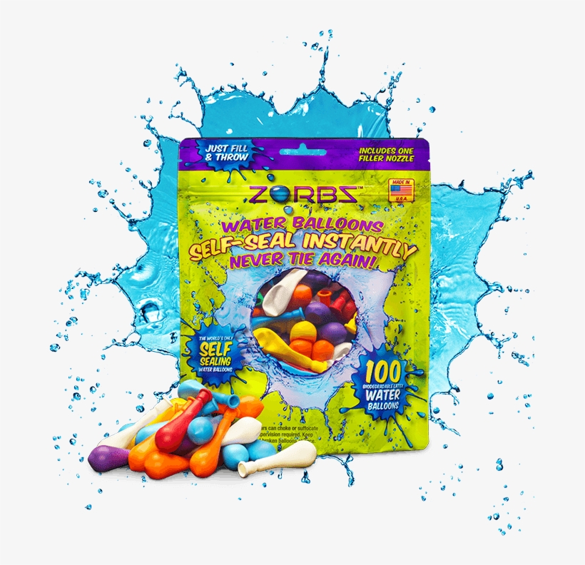 Zorbz® Self-sealing Water Balloons - Self Sealing Water Balloons, transparent png download