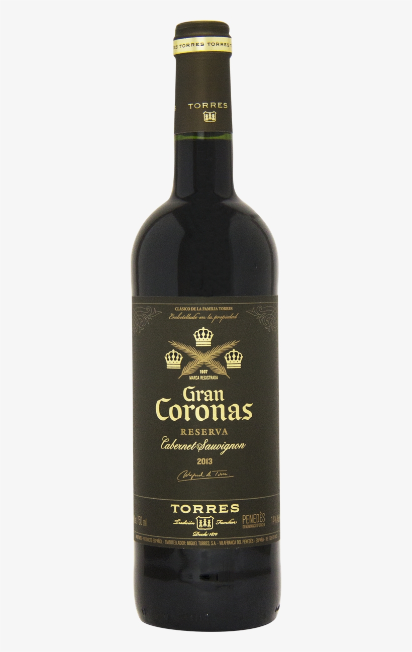 Rótulo Gran Coronas Reserva Cabernet Sauvignon - Bottle, transparent png download