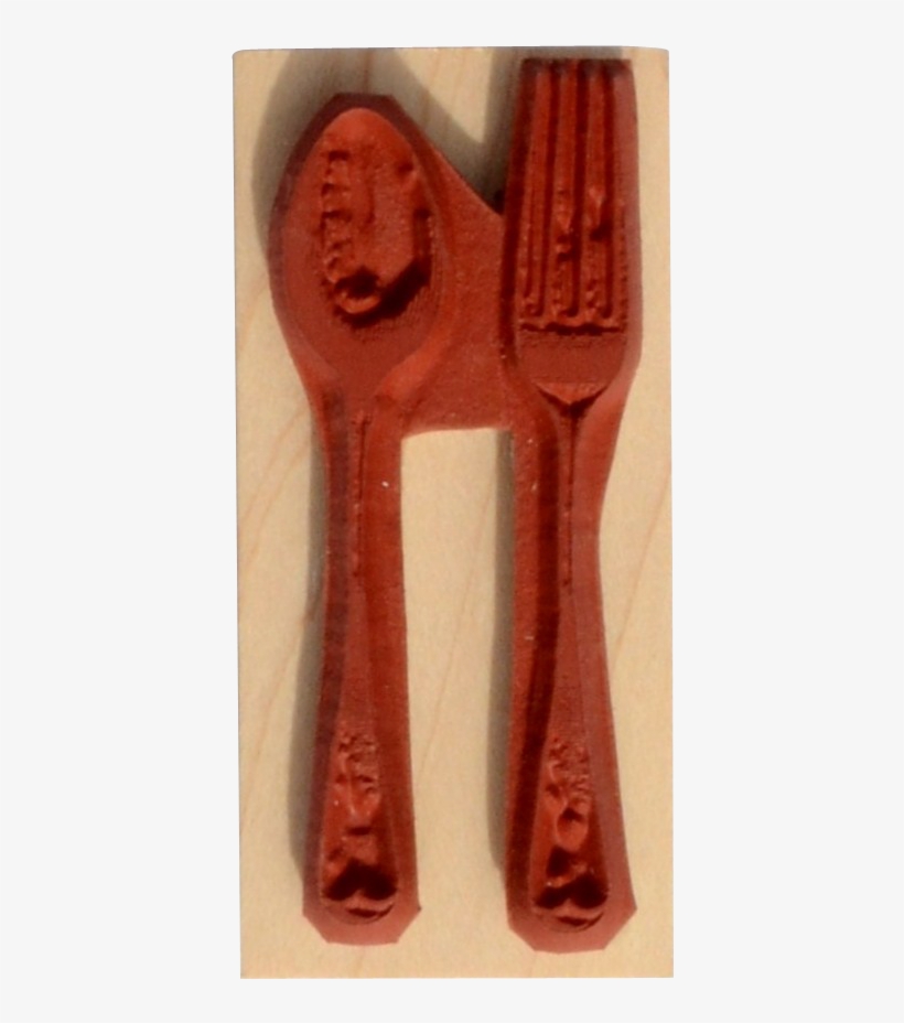 Fork & Spoon Rubber Stamp Carving PNG Image Transparent PNG Free