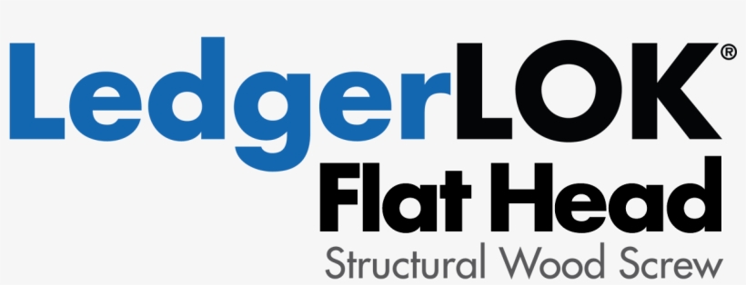 Ledgerlok Flat Head Structural Wood Screw - Graphic Design, transparent png download