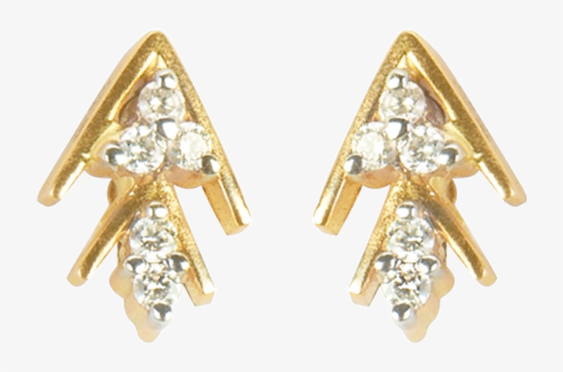 18kt Yellow Gold And Diamond Earring - Earrings, transparent png download