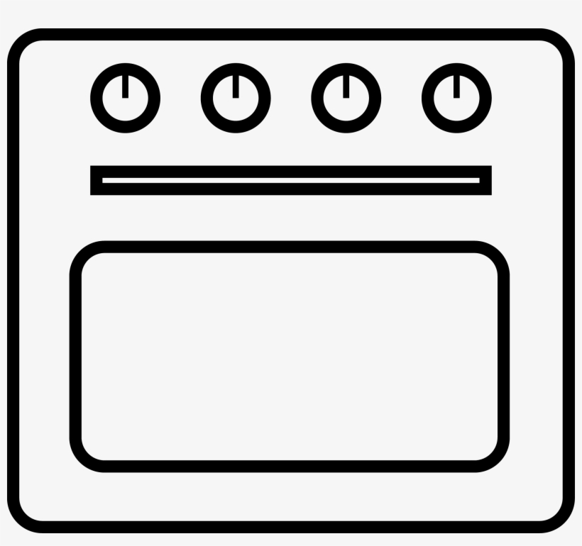 Banner Transparent Stock Clipart Oven - Black And White Oven Clipart, transparent png download