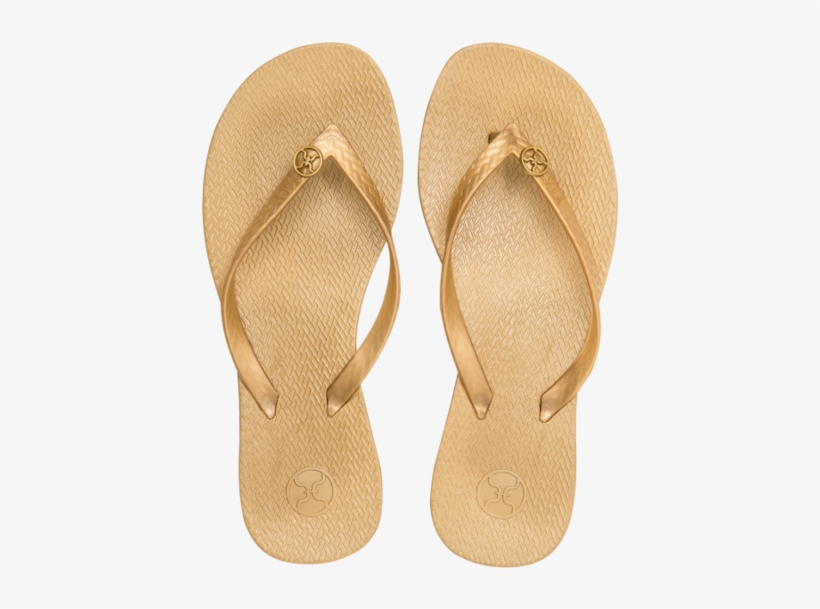Gold Flip Flop - Flip-flops, transparent png download
