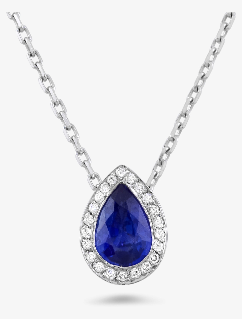 Graphic K Wg Carat Diamond Sapphire - Collar De Corazon A La Mitad, transparent png download