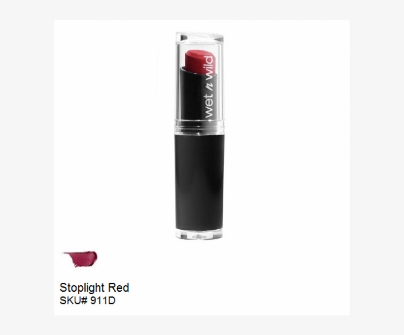 Wet N Wild, Lip Color Stoplight Red, 911d - Bottle, transparent png download