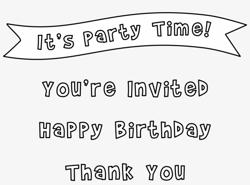 Party Banner Digi Stamp - Number, transparent png download