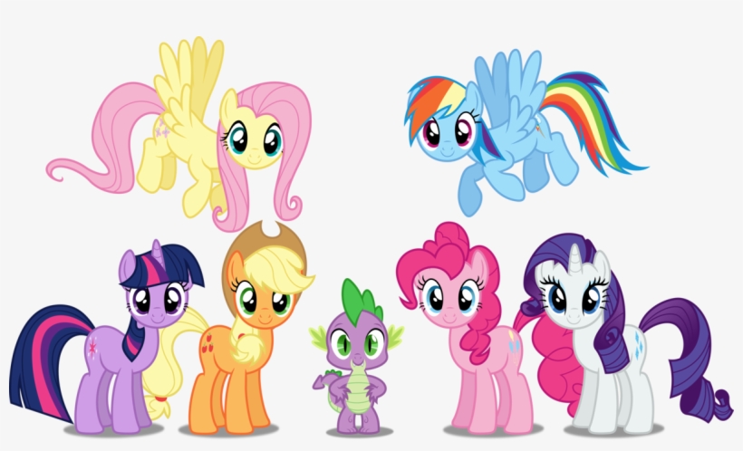 The Lost Values And Has Moved Masses For You - Mlp Mane 6 And Spike, transparent png download
