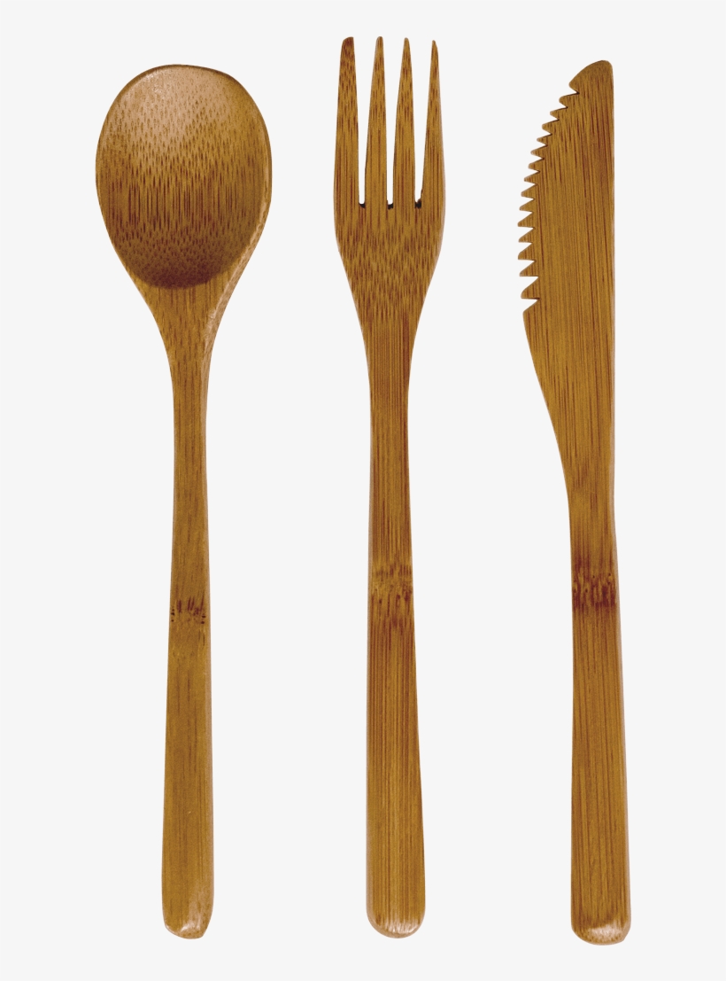 Bamboo Flatware Set - Fork, transparent png download