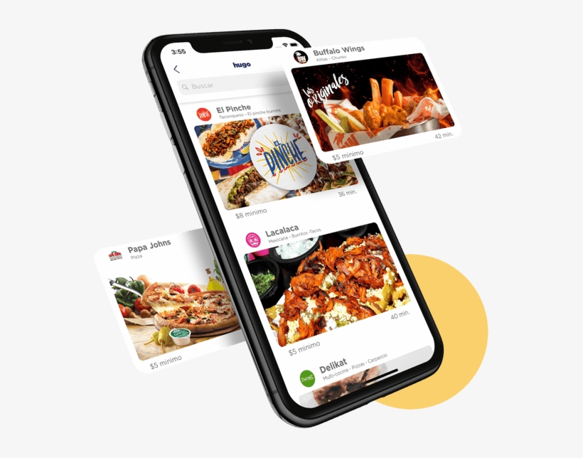 ¡la Primera Aplicación Móvil Que Te Permite Ordenar - Hugo App, transparent png download