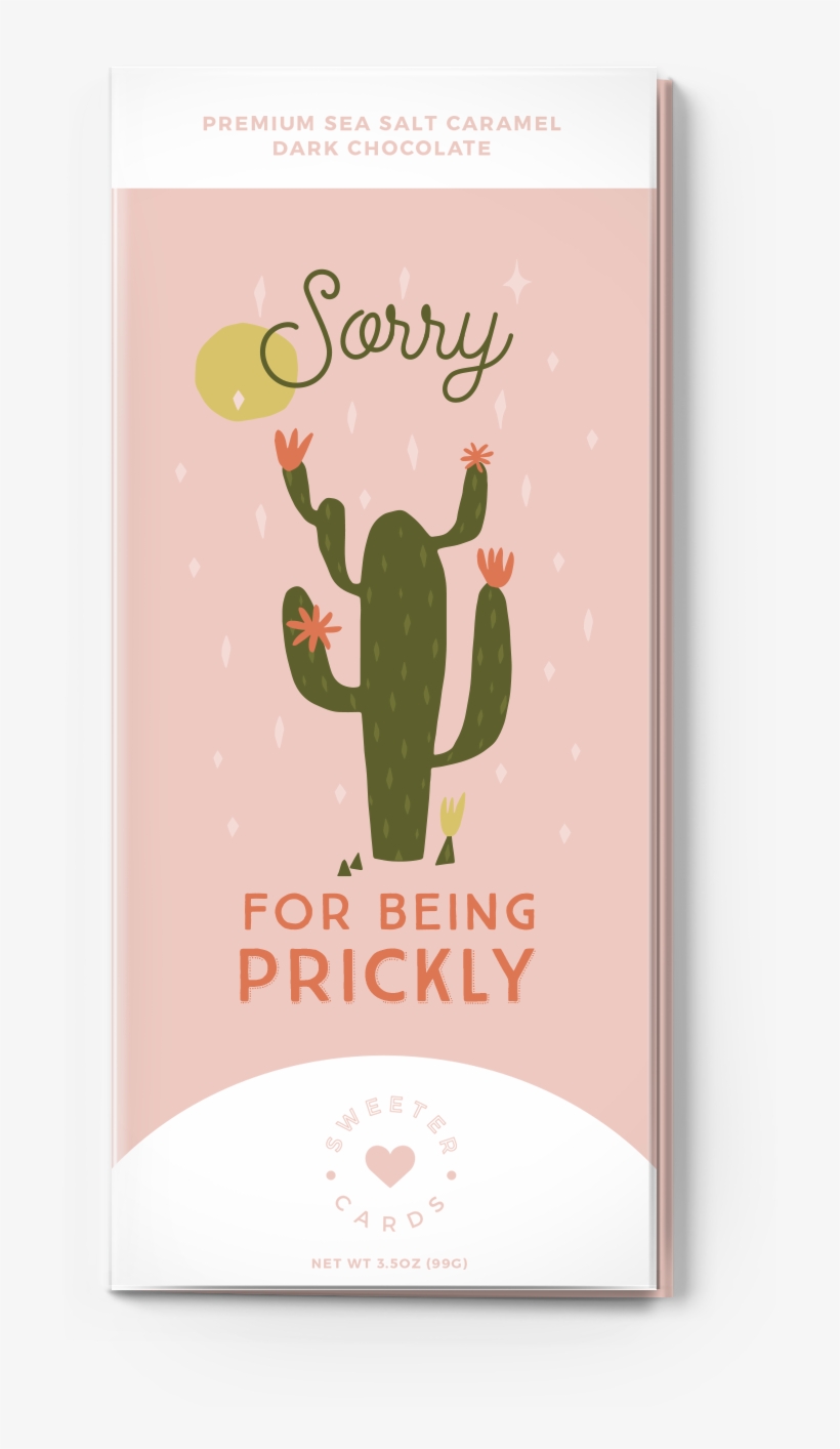 Sorry For Being Prickly<br>sea Salt Caramel Dark Chocolate - Eastern Prickly Pear, transparent png download
