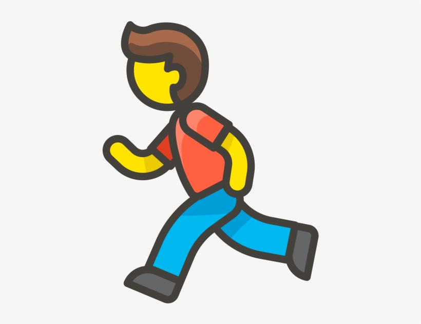 Man Running Emoji - Emoji, transparent png download