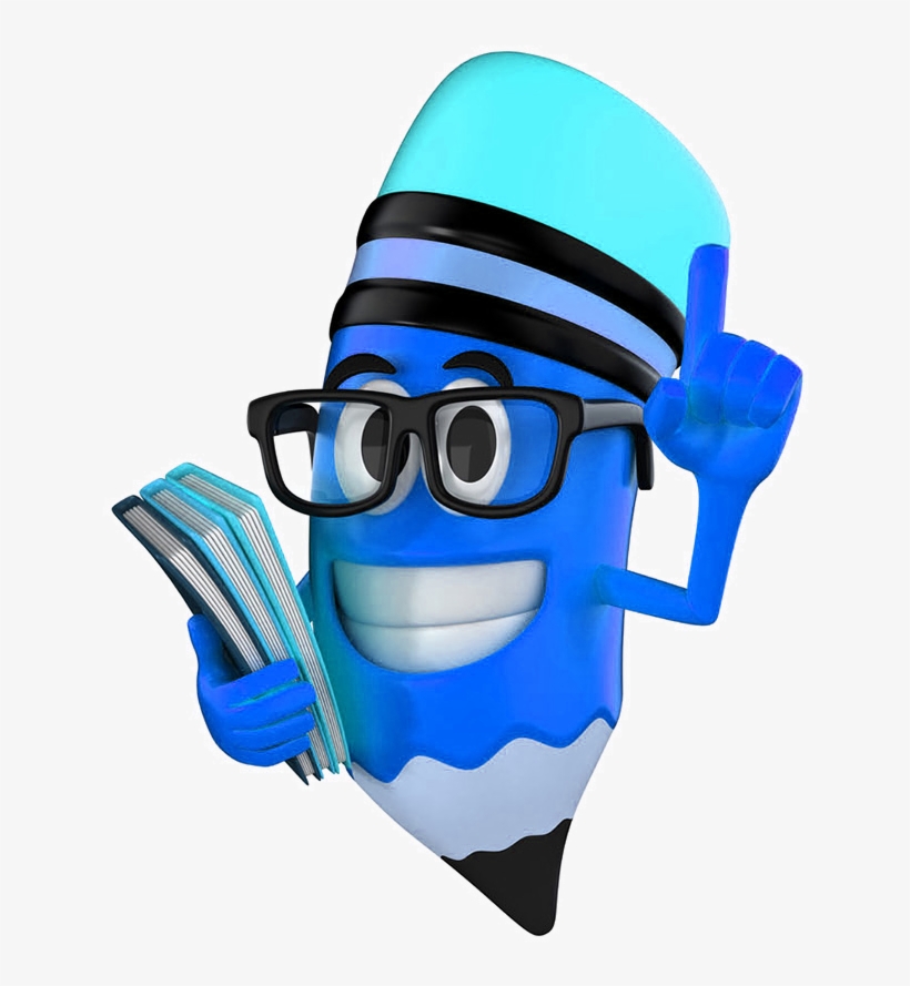 Pencil Villain Book Holding 3d Free Hd Image Clipart - 3d Pencil Png, transparent png download