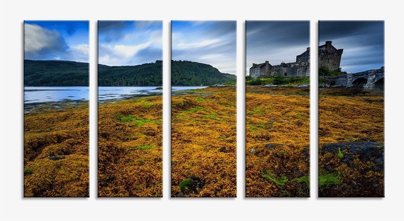 Eilean Donan Castle 5 Panel Straight Canvas Picture - Picture Frame, transparent png download
