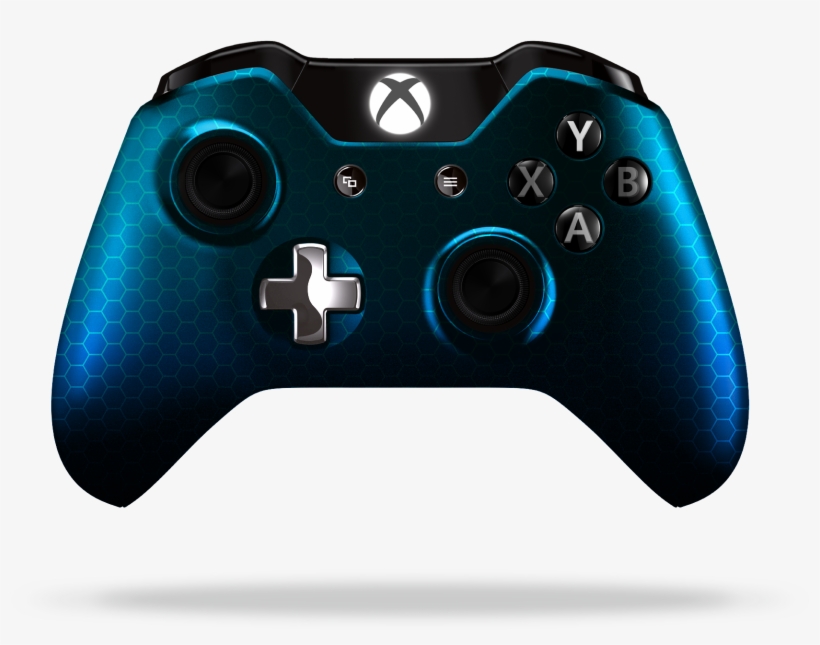 Xbox One White Controller - Blue And Black Xbox Controller, transparent png download