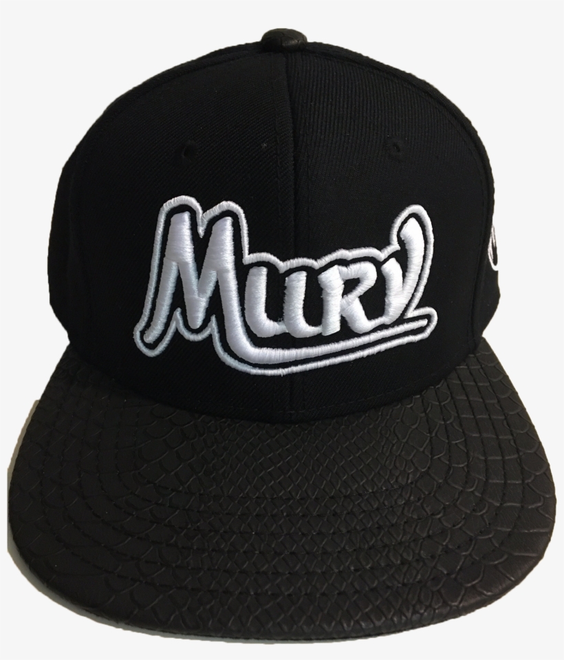 Murv Strap Back Hat All Black Snake Skin Bill / Black - Baseball Cap, transparent png download