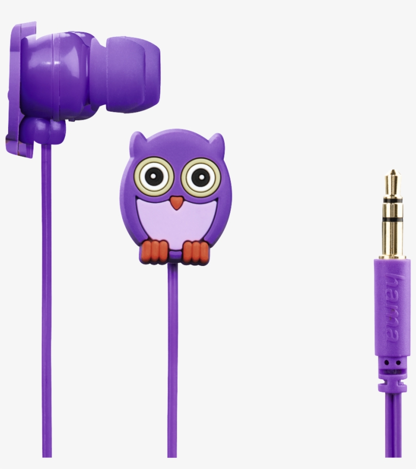 "owl" Kids' Stereo Earphones - Hama Headphones Owl Kids, transparent png download