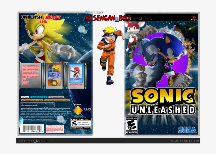 Psp Box Art Cover By Rasengan Boi Sonic Unleashed PNG Image