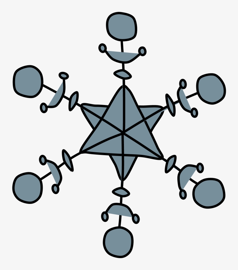 Star Of David Snowflake, Silver, Png - Crochet, transparent png download