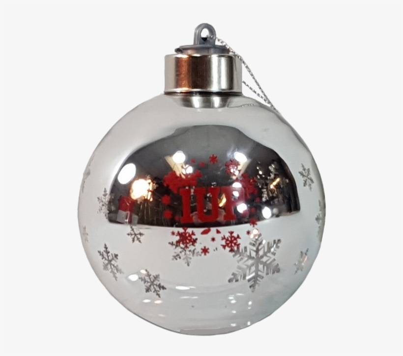 Ornament, Glass Light Up, Silver, Iup Snowflake Design - Christmas Ornament, transparent png download