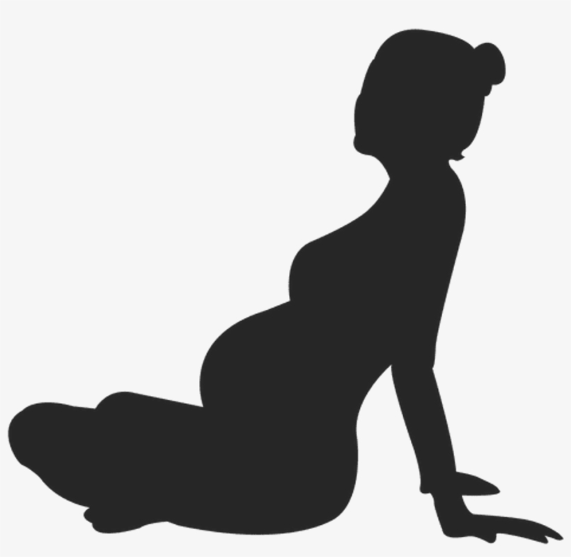 Silhouette Pregnant Woman Freetoedit - Pregnancy Yoga Silhouette, transparent png download