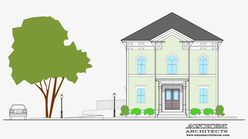 James Front Elevation Only - Tree, transparent png download