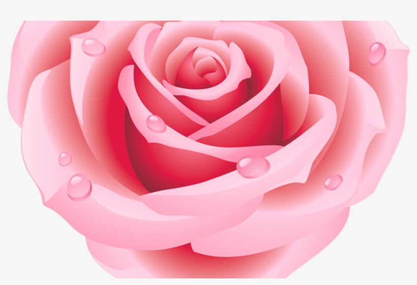 Large Pink Rose Heart Clipart Hearts Pinterest Pink - Heart Pink Flower Png, transparent png download