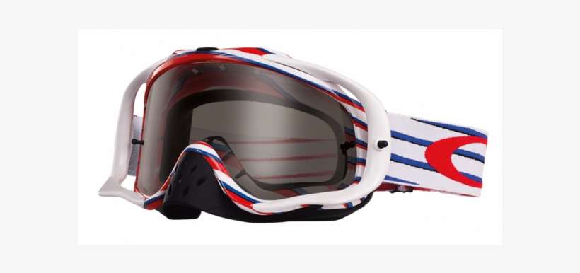 Oakley Crowbar Mx White Dark Gray 28 Goggles 1 - Red White And Blue Oakley Goggles, transparent png download